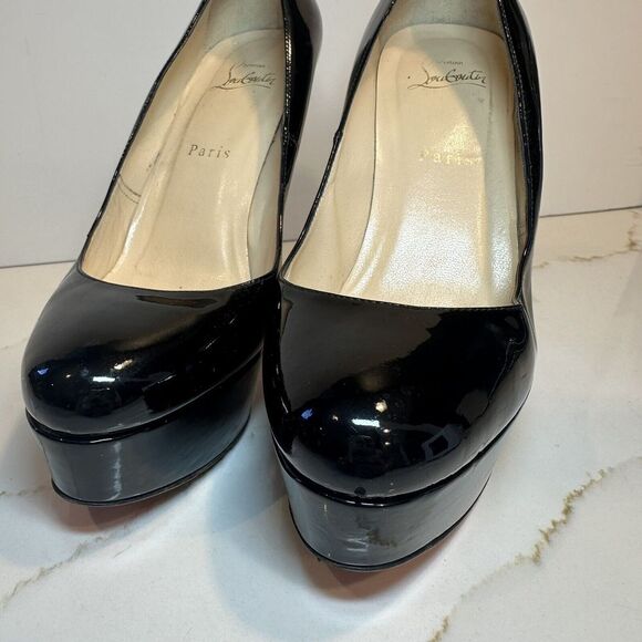 Christian Louboutin Classic black pumps Platform Size 38.5 - Picture 5 of 14